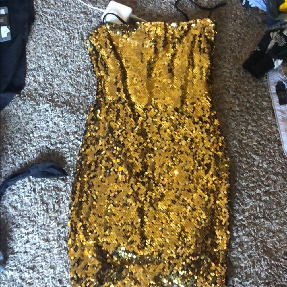 Gold dress